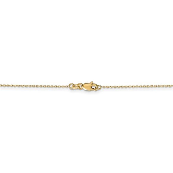 14k Yellow Gold North Carolina Medium Mascot Necklace - 24 Inch